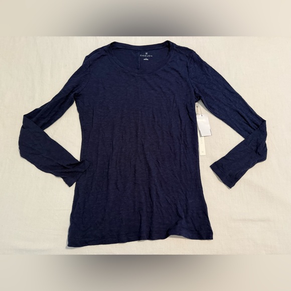 Caslon Tops - NWT Caslon Long Sleeve T-Shirt Women's M Navy Peacoat Crewneck Pull Over